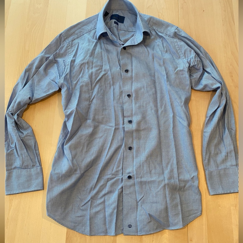 Blue David Donahue slim fit size 15.5